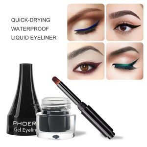 Ögon Shadow Liner Combination 10Colors Eyeliner Gel Snabbt torrt varaktigt foderkräm med penselögon Makeup Vattentät anti Svett Kosmetika Maquillaje 231113