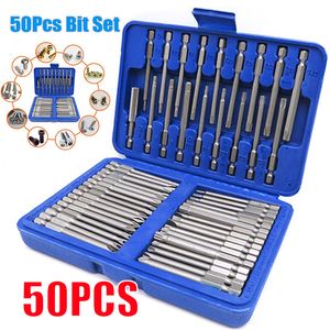 Screwdrivers 50/8pcs 75mm Long Reach Bit Set Security Screwdriver s Torx Star Hex 230412