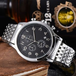 Men Luksusowy projektant automatyczny kwarc złoty zegarek męska automatyczna wszechstronność stalowa opaska 6 Hands Watches B20