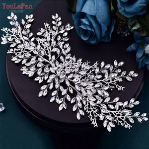 Hair Clips YouLaPan Rhinestone Bride Head Piece Handmade Wedding Accessories Woman Headwear For Party Bridesmaid Bridal Headband HP365