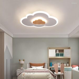 Luces de techo para habitación de niños, lámpara Led creativa para dormitorio en la nube, protección ocular inteligente para hombres y mujeres nórdicos