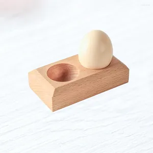 Kitchen Storage 2 Grid Wooden Egg Tray Practical Eggs Rack Convenient Container For Home