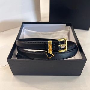 Designer Belt Women's Leather Invertered Triangle Bredd 2,0 cm Rem Hand sömnad AAAAA Kvalitetsläderbälten