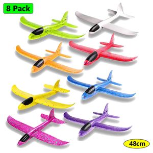 Diecast Model Foam Glider Planes Airplanes Handkastning Toy 36cm 48 cm Flight Mode Inertia Aircraft for Kids Outdoor Sport 231113