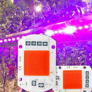 Grow Işıkları LED Işık Tam Spektrum Kobu LED çip AC 110V 220V İç Mekan Bitki Işık Fidesi için Sürücü Fito Lambası Grow Lamba P230413