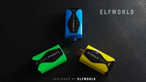 Elfworld使い捨てサイバーカー15000 15Kパフデュアルメッシュコイル