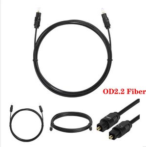 Durable OD 2.2 Fiber Optic Plated Digital Audio Optical Cable Toslink SPDIF Cord 1m 2m For DVD VCR CD Player HI-FI Speaker Square mouth