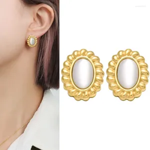 Studörhängen för kvinnor personliga kvinnors rostfritt stål smycken tillbehör öron manschetter guldpläterad quali