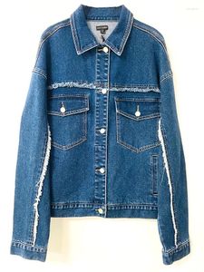 Damen Jacken Denim Frauen Herbst Waschen Langarm Vintage Casual Damen Jacke Oberbekleidung Jean Bomber Mantel