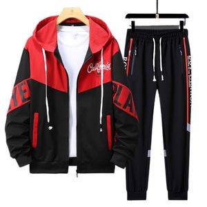 Men's Tracksuits Men Trechsuits 2 peças Suad Suits Mens zíper do cardigan impressão de camisetas