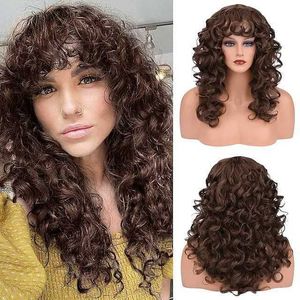 New type wig for women with small curls micro curls multi-color long curls chemical fiber high-temperature silk wig sets