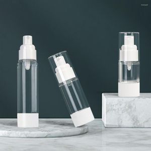 Förvaringsflaskor tomma mini vakuum spray flaska plastpress typ transparent påfyllbar behållare för kvinnliga flickor