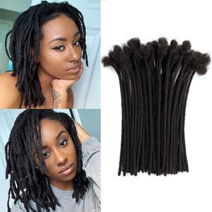 Haarperücken Afro Kinky Crochet Dreadlocks Human Bulk Handgemachtes Flechten für Zöpfe 04 06cm Sale 230413