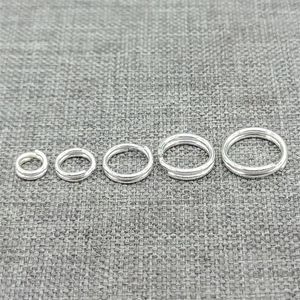 Luźne kamienie szlachetne 30 sztuk 925 srebrnych dzielonych pierścieni 4 mm 5 mm 6 mm 7 mm 8 mm do tworzenia biżuterii
