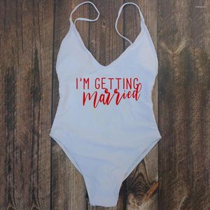 Kadın Mayo S-XL yastıklı gelinler mayo Bachelorette Party kadınlar evleniyor sarhoş mayo