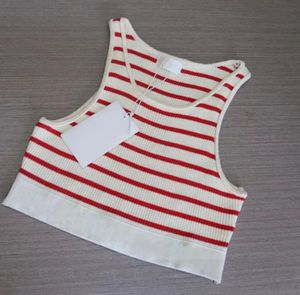 2023 Spring and summer camisoles new letter suspender outside wear knitted vest female inside take sleeveless top tide