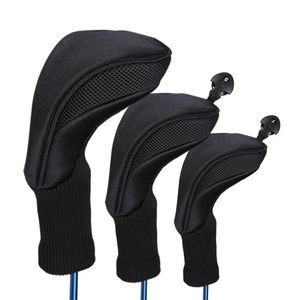 Andra golfprodukter Golf Woods Clubs headcovers Set 1# 3# 5# Driver Head Cover Black 231113