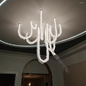 Ceiling Lights LED Pendant Lamp Modern Luxury U Shape Glass Living Dining Room Bedroom El Indoor Hanging Light