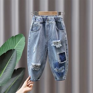 Jeans Boys Jeans Spring Autumn Children Fashion Denim Pants Clothes For Baby 1 To 8 Years Kid Trousers Teenagers Clothes Leggings 230413