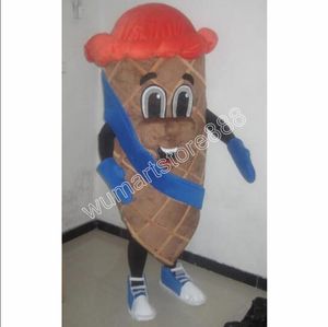 Simulation Cute ice cream Mascot Costume Carnival Unisex Outfit Adults Size Christmas Birthday Party Outdoor Festival Dress Up Promotional Props