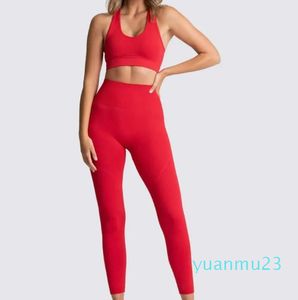 Conjunto feminino sem costura yoga, roupas de ginástica, sutiã esportivo, cintura alta, leggings, roupa esportiva, top crop ativo