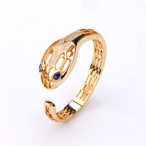 18K gold snake open bangle bracelets for women men silver luxury tennis indian Fashion unisex jewelry designer Women jewlery party gifts Accessories Wedding cool