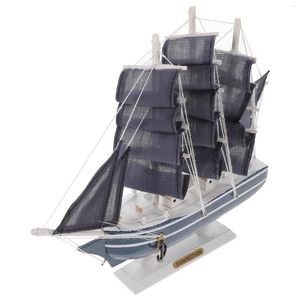 Figurine decorative Modello di nave Barca a vela Barca a vela in legno Arredamento per barche nautiche Decorazione Ornamento Decorazioni Modelli Casa Vintage Miniatura