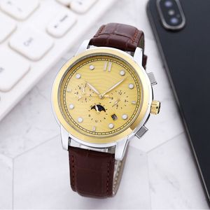 Orologi da polso Omeg per uomo 2023 Nuovi orologi da uomo 40mm Sei aghi Orologio meccanico automatico Top Brand di lusso Cinturino in pelle Fase lunare Moda uomo Montre de luxe