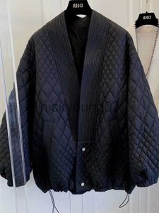 Kvinnors jackor koreanska lösa quiltrock avslappnad klassisk vintage diamantljus tjock fodrad kappa 2023 Autumn Winter quiltad jacka varm cardigan j231113