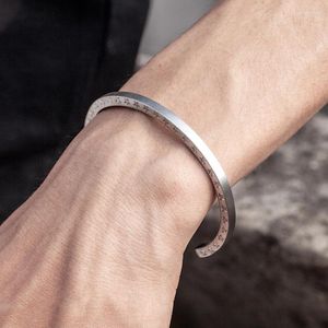 Bangle Trendy Male Fashion Open Stainless Steel Star Rose Golden Men And Women Exquisite Bracelet Cuff Jewelry Memorial Gift