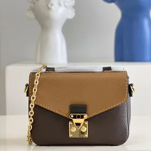 Designerska torba łańcuchowa oryginalna skórzana torebka 14 cm luksusowa torba na ramię delikatna torba crossbody z pudełkiem yl168