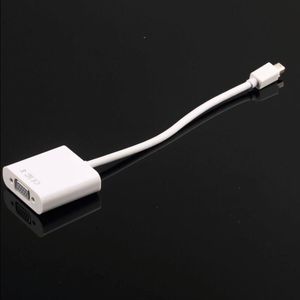 Freeshipping In stock! 1Pc Mini DisplayPort Display Port DP To VGA Adapter Cable for Apple for MacBook Mini Adapter Cable White Cacru