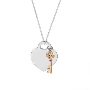 925 Silver Jewelry Gift Enamel Stainless Steel Choker Chain Heart Pendants Necklaces For Women Y220220270R