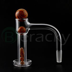 Дым полностью сварной xl Terp Slurper Sceveled Edge Quartz Banger с мраморным набором для масоров