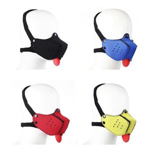 Giocattoli per adulti Neoprene Puppy Play Dog Hood Mask Bdsm Bondage Slave Pet Roleplay Party Pup Mask Muso rimovibile Coppia Flirt Sex Toy Giocattoli sexy 230413