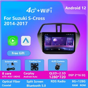 자동차 비디오 DVD Suzuki S-Cross 2014-2017 128G 고품질 용 자동차 비디오 DVD 터치 스크린 내비게이션 시스템 미디어