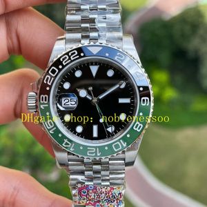 2 Style Automatic Watch for Mens 40mm Black Dial Ceramic Bezel Sprite Left Hand 126720VTNR 904L Steel Jubilee Band 126720 Clean Cal.3186 Mechanical Watches