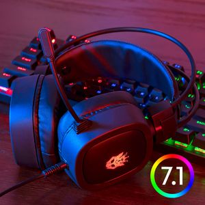 Handy-Kopfhörer Gaming-Headset 7 1 Virtueller Surround-Sound Gamer-Sprachsteuerung mit USB-Kabelmikrofon-Kopfhörer für PS4-PC-Computer 230412