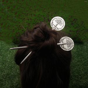 Fermagli per capelli Natale naturale Albero della vita Forcina Accessori in metallo da donna Regalo di gioielli