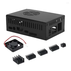 Computer Coolings N505 Metallgehäuse Fall-für Orange 5/5B Kühlbox 5PCS Kühlkörper und Lüfter Dropship