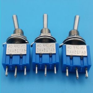 Gratis frakt 500st Blue Mts-103 3-stift 6mm Mini SPDT ON-ON-ON 6A 125VAC TOGGLE SWITCHES PJFPS