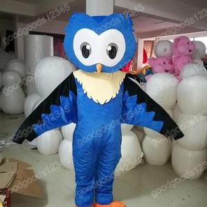 Costumi mascotte gufo blu Natale Halloween Fancy Party Dress Personaggio dei cartoni animati Carnevale Natale Pubblicità Costume da festa di compleanno Abito unisex