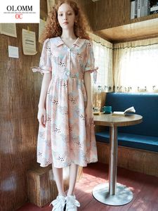 Casual Dresses OLOMM D0150 top quality women's printing dress summer Long skirt OC customization DHL 230413