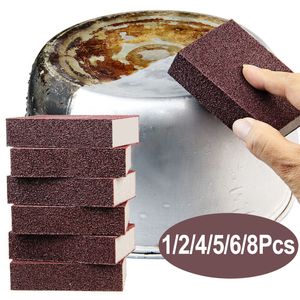 Sponges & Scouring Pads 10Pcs Magic Sponge Eraser Carborundum Removing Rust Cleaning Brush Descaling Clean Rub for Cooktop Pot Kitchen Sponge