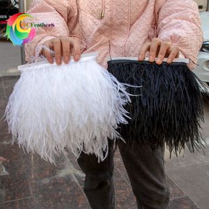 Other Event Party Supplies 1M 5M 10M 810cm Black White Ostrich Feather Trims Ribbon Multicolor Plume for Sewing Feathers Crafts Dress Clothing Decoration 231113