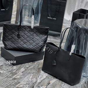 Y marka Dikey alışveriş çantası moda Rive Gauche tote çanta Büyük kapasiteli Koltukaltı çanta tasarımcısı inek derisi çanta 10A trapstar çanta Hakiki deri seyahat Omuz çantası