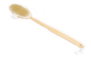 Fashion Hot Natural Long Wooden Bristle Body Brush Massager Bath Shower Back Spa Scrubber 12 LL