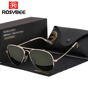 Sonnenbrille Hohe Qualität G15 Glaslinse Frauen Männer Sonnenbrille UV400 Aviation Marke Klassischer Spiegel Männlich Vintage Banned Man Sonnenbrille 230412