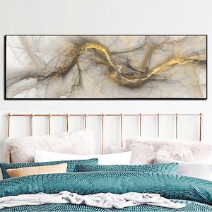 Grey Yellow Cloud Canvas Posters Modern Abstract Art Oil Painting Print on Canvas Wall Art Pictures for Living Room Aisle Decor