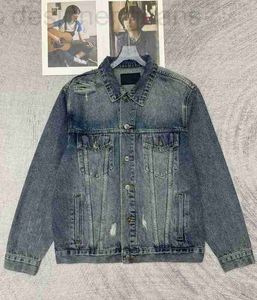 Kadın Ceketler Tasarımcısı 23 Erken Sonbahar Yeni PRA Yüksek Dingfeng Basit çok yönlü stil Azaltılmış Yaş Yün Sakı Gevşek Denim Ceket X69L